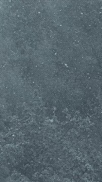 Pixel-style slow motion animation of falling snow over tree foliage. Stylized with dithering effect. Useful as a retro background, overlay, or for visual effects.