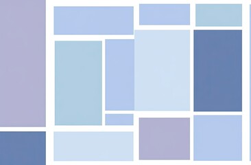 Obraz premium Muted pastel rectangles in varying shades of blue and gray