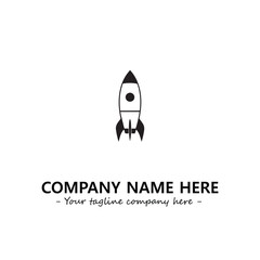 Rocket silhouette logo company design vector illustration