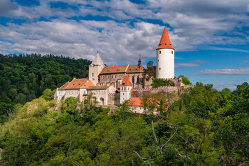 Royal, Gothic castle surrounded by endless forests in Central Bohemia