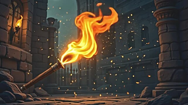 fire in the fireplace