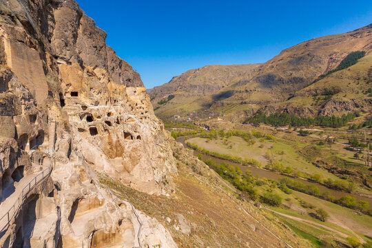 Vardzia cave monastery and city in rock, Georgia
