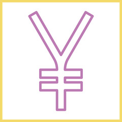 Fototapeta premium yen sign icon design