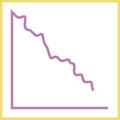 graph down icon design