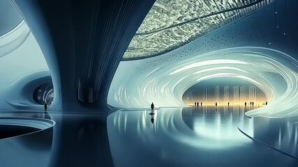 Futuristic Architectural Marvel: Exploring a Visionary Interior Space of the Future