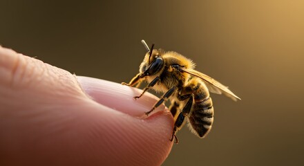 Bee on Finger