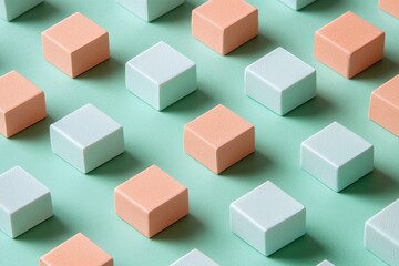 Obraz premium The 3D render showcases a sardine can in pink and green hues, complete with copy space for added context