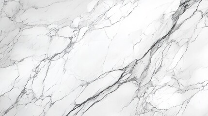 White marble surface with natural gray and black veining creating an elegant and smooth texture