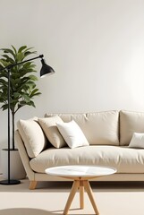 Fototapeta premium Modern sofa and tabl