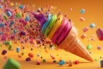 Exploding Ice Cream Cone