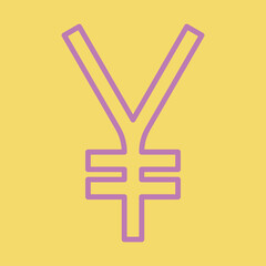 Obraz premium yen sign icon design