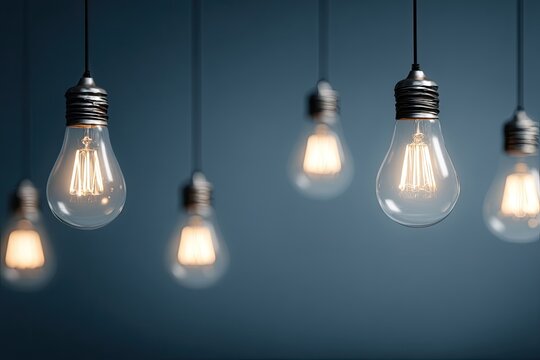 Warm glowing Edison-style light bulbs