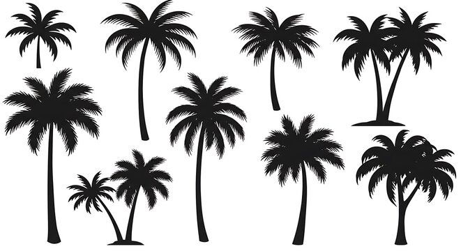 Tropical Silhouette Collection AI Generated