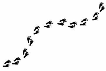 Icon of human shoes steps, human steps silhouette, Footsteps, shoes footprints, Human steps,shoe footprints, illustration of human shoe prints