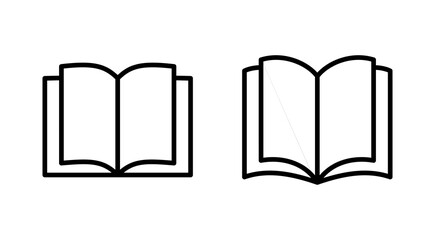 Book icon vector. open book sign and symbol. ebook icon
