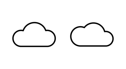 Cloud icon vector. cloud sign and symbol