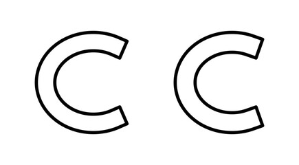 Copyright icon vector. copyright sign and symbol