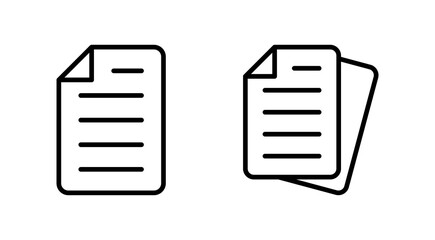 Document icon vector. Paper sign and symbol. File Icon