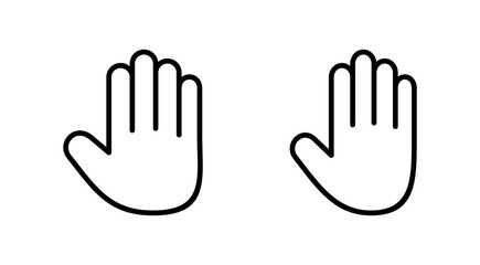 Obraz premium Hand icon vector. hand sign and symbol. palm