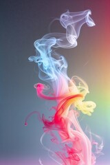 Fototapeta premium Red Smoke Graphic With Pink And Orange