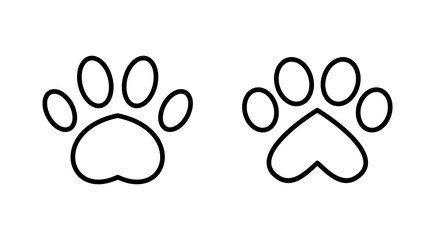 Paw icon vector. paw print sign and symbol. dog or cat paw