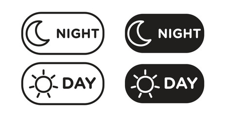 Day and night mode toggle icons