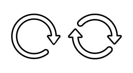 Refresh icon vector. Reload sign and symbol. Update icon.