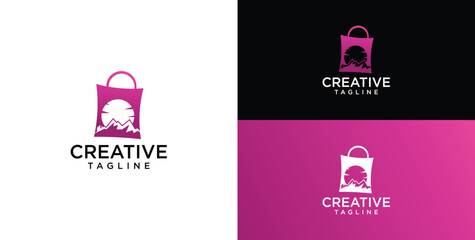 Online Shop Logo designs Template, Vector illustration,