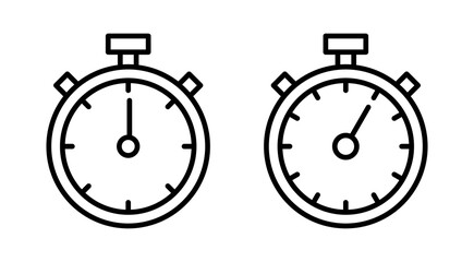 Stopwatch icon vector. Timer sign and symbol. Countdown icon. Period of time
