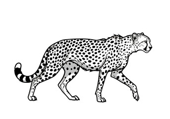 Fototapeta premium Majestic Cheetah in elegant monochrome design graceful motion captured perfectly wild beauty showcased