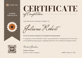 Digital Course Completion Certificate