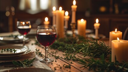 Tableware Set For Serene Candlelight Dinner