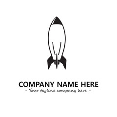 Rocket silhouette logo company design vector illustration