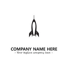 Rocket silhouette logo company design vector illustration