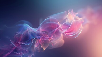 Obraz premium Elegant minimal UI background featuring frosted glass effect, soft colorful blur, neon gradient, and floating translucent shapes.