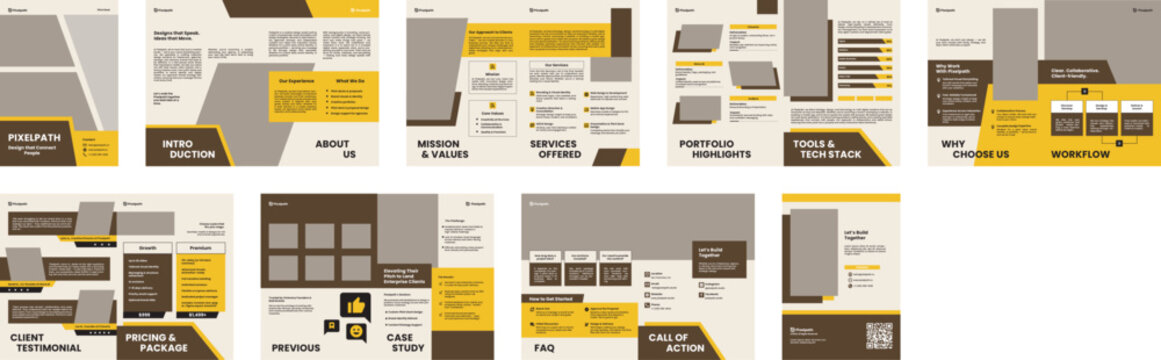 Creative Pitch Deck Brochure for Freelancers