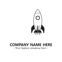 Rocket silhouette logo company design vector illustration