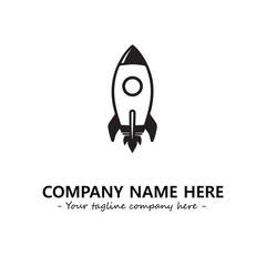 Rocket silhouette logo company design vector illustration