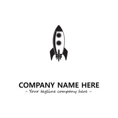 Rocket silhouette logo company design vector illustration
