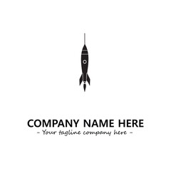 Rocket silhouette logo company design vector illustration
