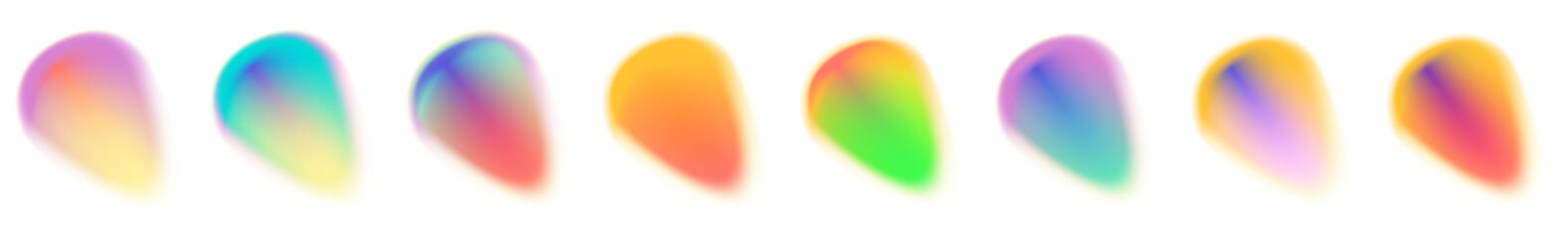 Gradient blur aura shape oval. Y2k aura mesh soft gradient. Blurry light vivid form. Mesh vector illustration