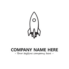 Rocket silhouette logo company design vector illustration