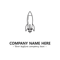 Rocket silhouette logo company design vector illustration