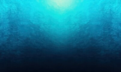 Deep underwater view with a gradient of blue hues from light turquoise at the surface to dark navy in the depths, evoking tranquility and mystery