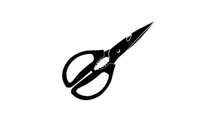 Grill Grilling Shears , black isolated silhouette