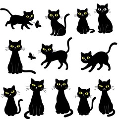 Midnight Meowers: A Feline Posse AI Generated