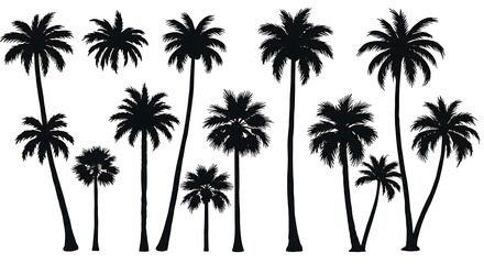 Palm Silhouette Symphony AI Generated