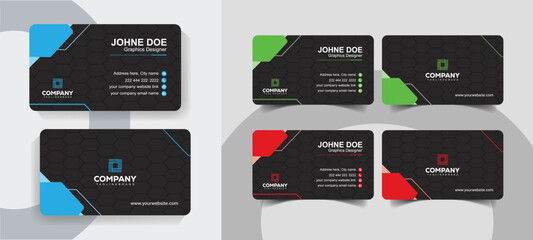Elegant and Minimalist Business Card Design for Corporate Branding. Corporate and creative business card layout for professionals.