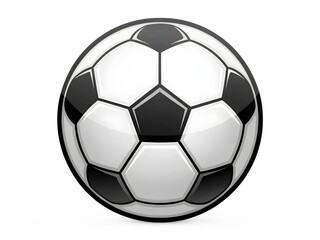 Fototapeta premium Classic Black and White Soccer Ball Illustration Sport Equipment Graphic Design Element