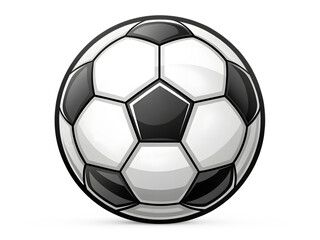Fototapeta premium Classic Black and White Soccer Ball Sport Equipment Illustration Football Graphic Design